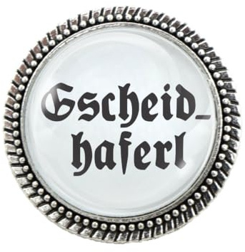 Gaudi-Brosche in Silber Gscheidhaferl von Woidladinger