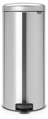 Brabantia 111822 Treteimer 30 L Silber,Plastik,Matt Stahl Fingerprint Proof,30 Liter