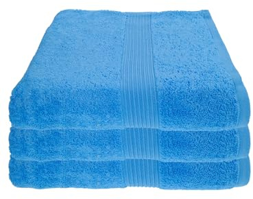 Julie Julsen 3er Pack Duschtuch 23 Farben erhältlich weich und saugstark 500gsm Öko Tex 70 x 140 cm Himmelblau