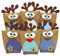 Papierdrachen DIY Adventskalender 2024 zum Befüllen - Rentiere mit blauen Bäuchen zum selber Basteln - 24 Tüten zum individuellen Gestalten und zum selber Füllen - Weihnachten für Kinder