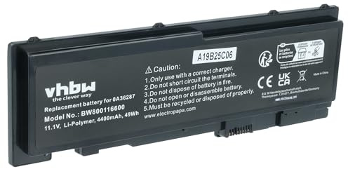 vhbw Akku kompatibel mit Lenovo ThinkPad T420s | T420si, T430s, T430s (22352), T420s 4171-A13 Notebook (4400 mAh, 11,1 V, Li-Ion)
