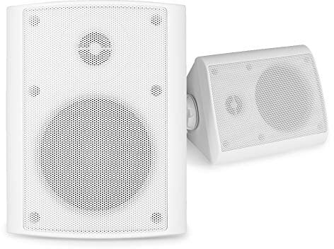Power Dynamics BGO50 Waterproof Wall Speakers Pair 5.25 – Outdoor Garden & Marine Audio, IP56 Weatherproof, Aluminium Grille, White (120W Max, 8 Ohms)