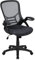 Flash Furniture Porter Bürostuhl mit hoher Rückenlehne und Verstellbarer Lendenwirbelstütze und Sitzhöhe, ergonomischer Netz-Schreibtischstuhl mit hochklappbaren Armlehnen, Schwarz