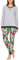 Merry Style Damen Lang Zweiteiliger Schlafanzug aus Baumwolle Pyjama Set Winter MS10-168 (Melange Tanzen, XXL)