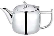 Café Olé Chatsworth Tea Pot, 13oz (370ml) Small Teapot for 1, 18/10 Stainless Steel, Mirror Polished, CHT-013