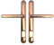 Ultion Sweet Door Handle 211mm (Long Fixings) - Matching Door Furniture Available (Rose Gold)