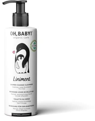 Oh, Baby! Liniment reinigende und schützende Pflege für den Babypopo I biologisch | vegan | ohne Duftstoffe | Wundheilsalbe mit reichhaltiger Mischung aus Thermalwasser und Mandelöl | 400 ml