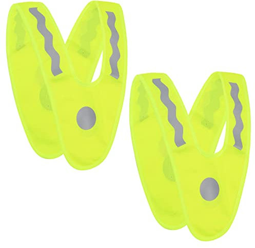 lzijun 2 STK Kinder Warnwesten, Sicherheitsweste, Leuchtweste Reflektorweste, Reflektierende Weste Warnkragen für Kinder, Fahrrad, Auto Kinderwarnweste