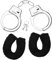 Manette in Metallo con 2 Chiavi Giocattolo di Manette con Peluche e Chiavi Morbide Manette per Cosplay di Polizia per Feste in Costume Accessori per Bambini Props Foto (Nero, Stile Peluche)