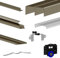 Kit SLID'UP 280 aluminium anodisé bronze pour 3 portes de placard coulissantes 18 mm - rail 3 m - 50 kg