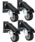 CDZHLTG 4 Stück Werkbank Rollen Heberollen Transportrollen für Werkbank Workbench Caster Kit 200 kg 65 mm, Schwarz