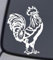 myrockshirt Hahn Henne 20 cm Hühner Aufkleber Autoaufkleber Sticker Wandtattoo Profi Qualität