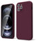 oakxco for iPhone 12 Pro Max Case Liquid Silicone, Soft Rubber Gel Elegant Aesthetic Basic Simple Cover, Thin Slim TPU Matte Solid Color Plain Smooth Case for Women Men Girl, Burgundy Plum Wine