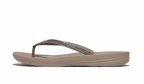 Fitflop Iqushion Ombre Sprkl Womens Wedge Sandals Brown 7 UK