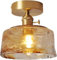 Wmmner Home Decoration Blown Glass Amber Recessed Mount Bowl Shaped Ceiling Light Hallway Chandelier Lighting Fixture Vintage Gold Farmhouse Near Ceiling Wardrobe Lamp Porch Corridor/Bowl