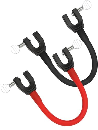 Infreecs 2 Stück Skispitzenverbinder Skitrainingshilfe für Kinder und Anfänger – Tragbarer Ski Tip Connector zur Geschwindigkeitsregelung, Skitrainingsgeräte für Snowboard (Schwarz, Rot)