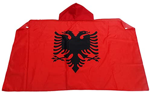 BANDIERA ALBANIA - BODY BANDIERA ALBANESE 90 x 150 cm per tifosi con maniche - AZ FLAG