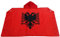 AZ FLAG - Umhangflagge Albanien - 150x90 cm - Albanische Cape Fahne 100% Polyester mit Messing-Ösen - 110g