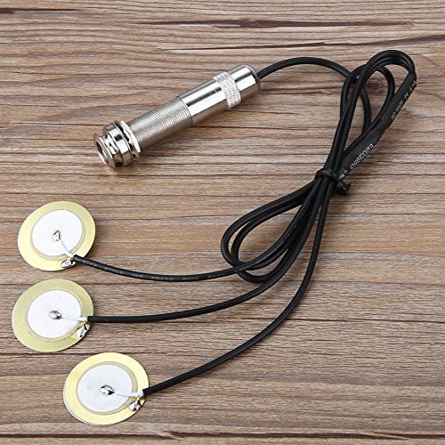 Tbest Piezo,Piezo,Piezo Pickup for Acoustic Guitar,Tbe 300-1 Microfono piezo 3 in 1 Ricambio per chitarra accouique, Pick-Up Endpin Jack 6 mm di ricambio per