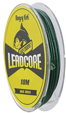 ANGRYFISH Braided Lead Wire Fishing Line Heavy Duty Low Elasticity Quick Sinking Carp Fishing Line Carp Rig Wire Fishing(Green45LB-10M/32.8ft)