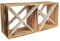 CHICCIE 2 Set Weinregal Wino aus Holz - Geflammt Weiß X Regal Holzkiste