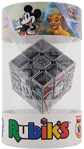Rubik's Zauberwürfel, Disney 100. Jubiläum, 3x3 Zauberwürfel in Metallic Platin | Zappelspielzeug für Erwachsene | Micky Maus-Spielzeug | Disney-Spielzeug für Erwachsene und Kinder