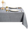 DWCN Grau Tischdecke Leinenoptik Abwaschbar Tischwäsche Wasserabweisend Tischtuch für Esszimmer, Garten, Party, Hochzeiten oder Haushalt,160x320cm
