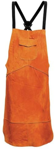 Leather Welding Apron, 70 * 100cm One Size Yellow Heat Resistant Heavy Duty Work Apron, Leather Craft Apron with Adjustable Straps and Quick Release Nuckle for Men Women