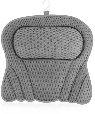 TNOMSNO Badewannenkissen, Bathtub Pillow mit 4D-Air-Mesh-Technologie und 6 Saugnäpfen Badekissen für Badewanne Badekissen für Badewanne Kopfstütze Wannenkissen für Home Spa Badewannen Stützt Kopf