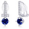 PHNIBIRD Ohrclips Damen ohne Ohrlöcher Silber 925 Hypoallergene Saphir Zirkon Ohrringe Damen Elegant Geschenk für Geburtstags