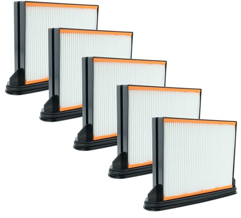 vhbw 5x Flachfaltenfilter F8 Ersatz für Metabo 631934000 für Industriestaubsauger Staubsauger
