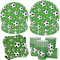 Sunshine smile Lot de 50 décorations de fête de football - Décoration d'anniversaire pour enfants - Assiettes et gobelets - Vaisselle de football pour 10 invités