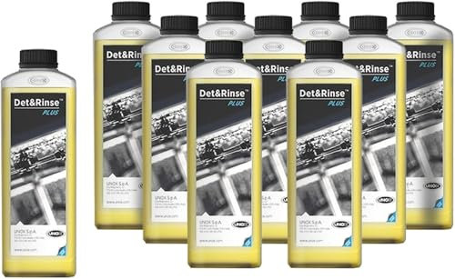 20 × 1 l Unox DET&RINSE Ultra Plus Detergente professionale per la pulizia automatica, prodotto speciale per ammortizzatori combinati e forni ad aria calda Mind.Maps ChefTop BAKERTOP