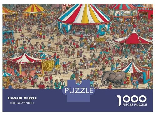 Spielplatz 1000er Puzzle Mit Passgenauigkeit Klassikpuzzle Strandmarkt Als Logik-Skill-Puzzle Für Schöne Dekorations-Puzzle Für Denksport-Freunde 52x38cm/1000pcs