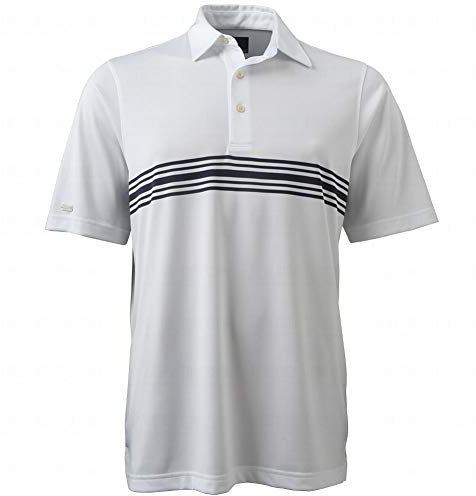 Greg Norman Men'Chest Stripe s, Weiß/Marineblau, X, Groß
