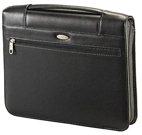 Samsonite Zip-Around Vinyl 3-Ring Padfolio, 12 1/2 x 13 3/8 x 2 1/4, black