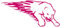 Samunshi® Tribalaufkleber Puma Flammen Motiv 617 50 x 23cm pink