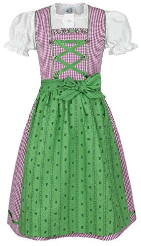 Isar-Trachten Mädchen Kinderdirndl blau mit Bluse