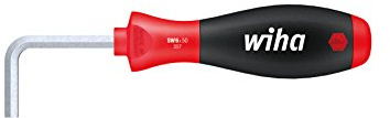 Wiha Schraubendreher SoftFinish® Sechskant abgewinkelt (26232) 5, 156 mm ergonomischer Griff für kraftvolles Drehen, Allrounder für Industrie und Handwerk