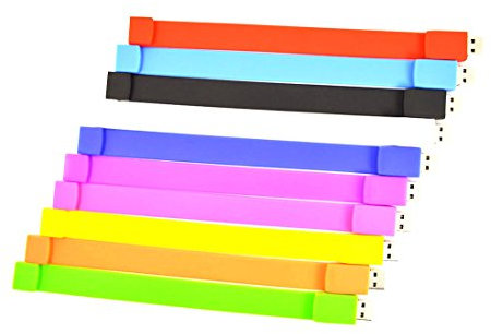 Pendrives 8 GB 10 pezzi Flash Drive pratica chiave USB – Memoria USB 2.0 8 GB 10 unità portatile Multi economico Pen Drive – Portatile, braccialetto unità USB, regalo per la festa del bambino