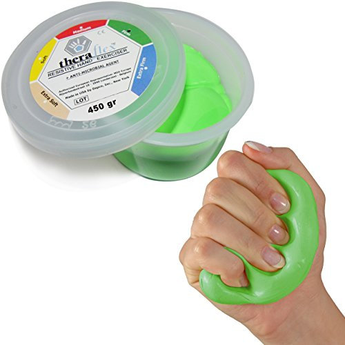 Msd – Therapieknete Theraflex Putty, Stärkegrad: fest, Farbe: grün, Gewicht: 450 g, ungiftig