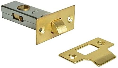 Merriway BH05985 EB 63mm (2.1/2 inch) Tubular Mortise Latch Brass Plated