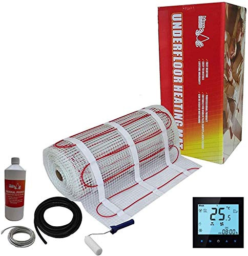 Electric Underfloor Heating kit 150w - 2.0m2 - Black WiFi Thermostat