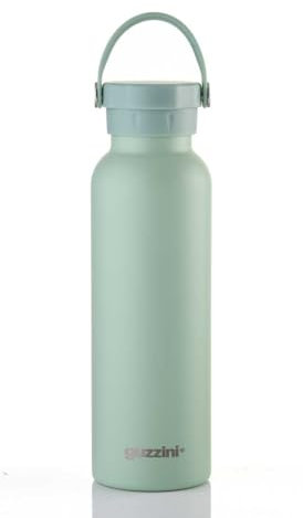 Guzzini Bottiglia da Viaggio Termica, da 600 cl, Mantiene Caldo Fino 8 Ore e Freddo Fino 16 Ore, Acciaio. (Verde)