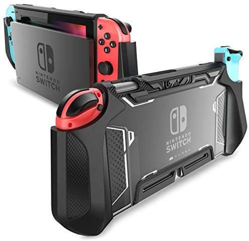 Mumba Coque pour Nintendo Switch [Série Blade] Protection Dockable Ergonomique Poignée TPU Étui NS Compatible avec Console Nintendo Switch & Manettes Joy-Con (Noir)