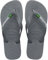 Havaianas Brasil Logo, Chanclas Unisex adulto, Steel Grey Steel Grey, 35/36 EU