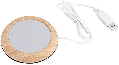 USB Kaffeewärmer Tassenwärmer Elektrisch Tee Kaffee Milch Tassenwärmer Pad für den Heimgebrauch im Büro(Helles Holzkorn)