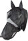 Pfiff 102947 Fly Protection Fliegenmaske mit UV-Schutz, Nasenschutz Schwarz, Pony