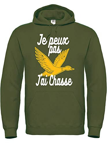 je peux pas j'ai chasse Sweat Chasseur Homme à Capuche de très Bonne qualité