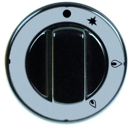 Recamania Pomello rubinetto a gas cucina con fiamma pilota PEL21 ø 70 mm asse ø 8x6,5 mm parte piatta universale nero